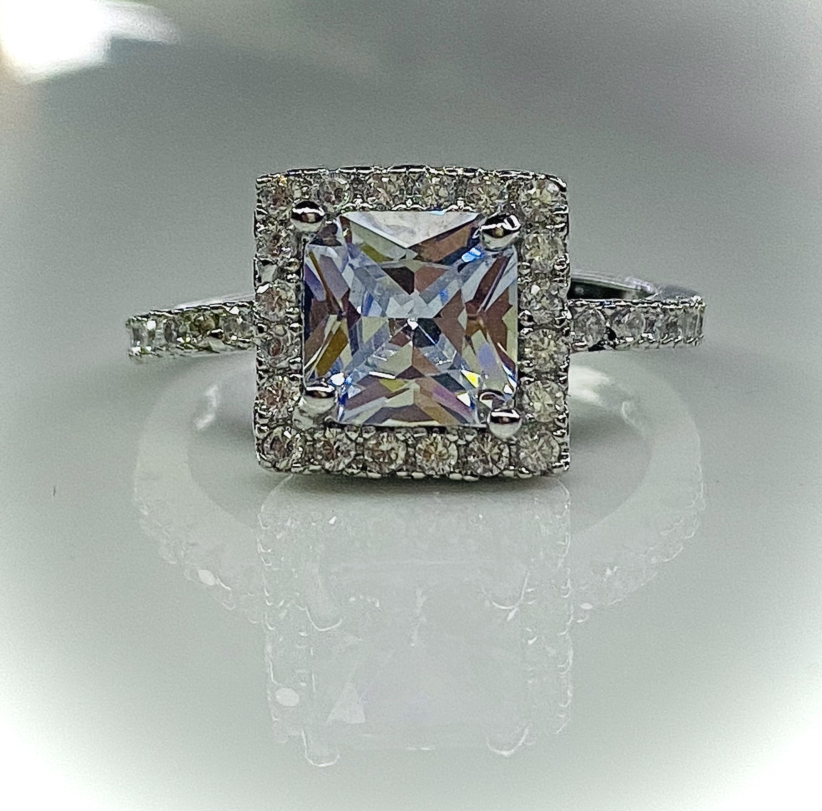 Crystal Square Ring — product photo 1 of 2