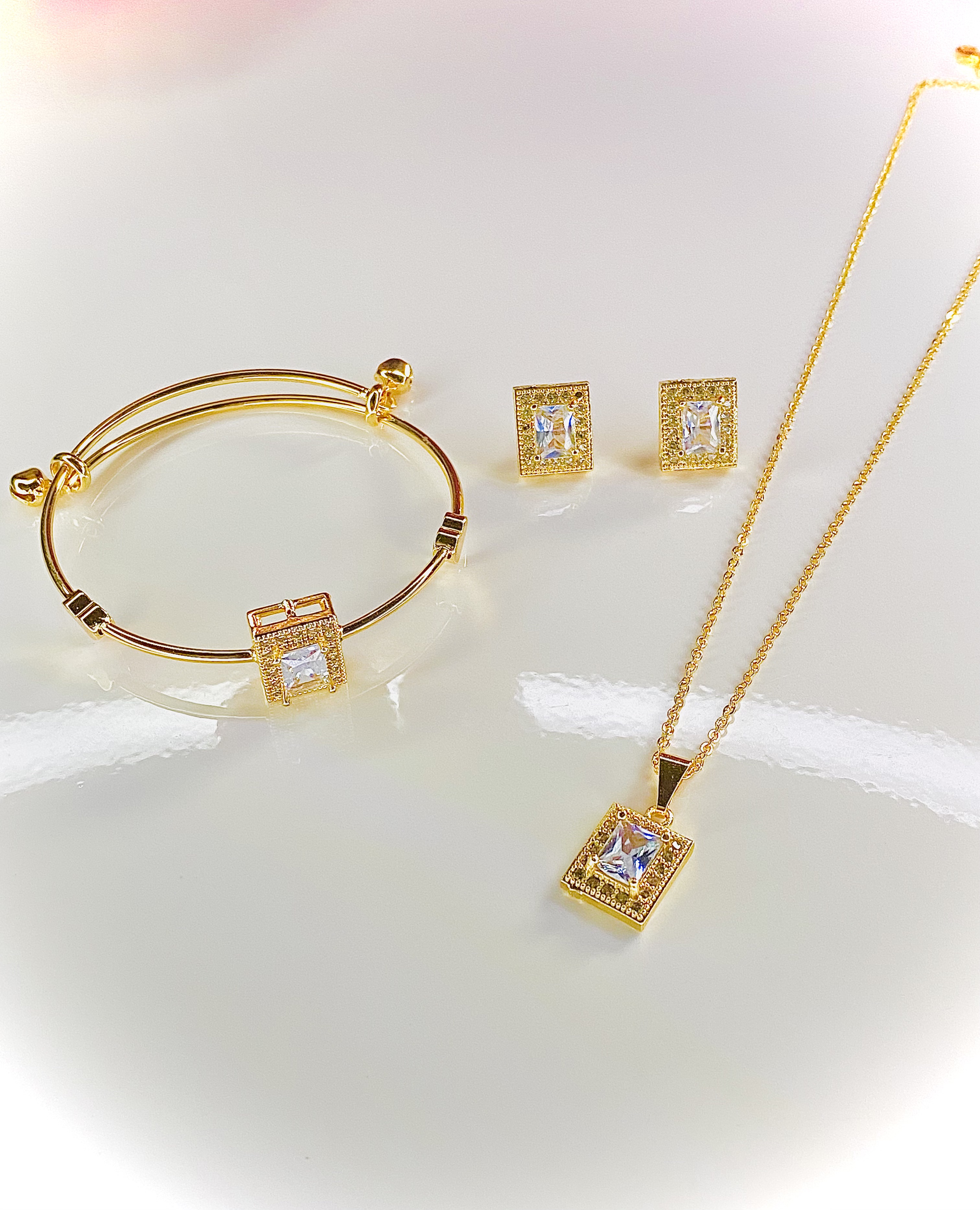 Princess Cut Jewelry Set — product photo 1 of 3